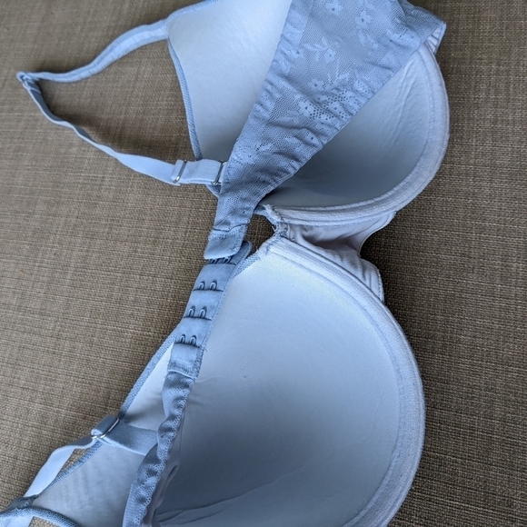 La vie en rose lace t shirt bra pastel blue size 36C C082 - Picture 5 of 7